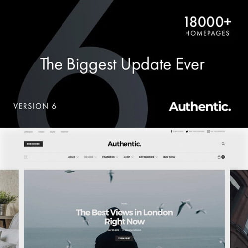 Authentic – Lifestyle Blog & Magazine WordPress Theme