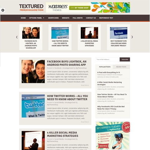 MyThemeShop Textured WordPress Theme