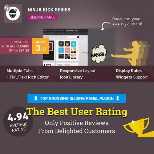 Ninja Kick: Sliding Panel for WordPress