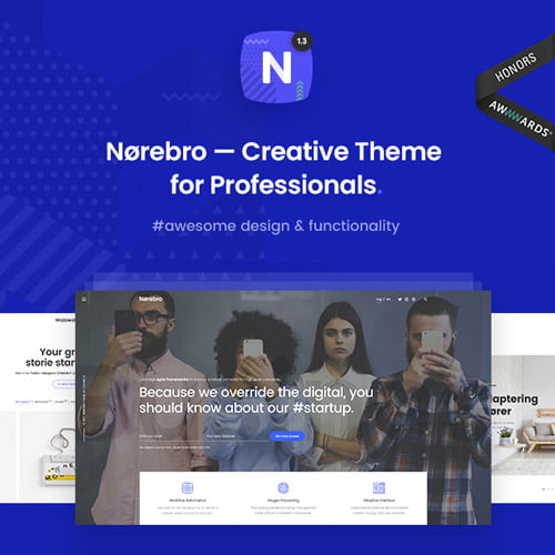 Norebro – Creative Portfolio Theme for Multipurpose Usage