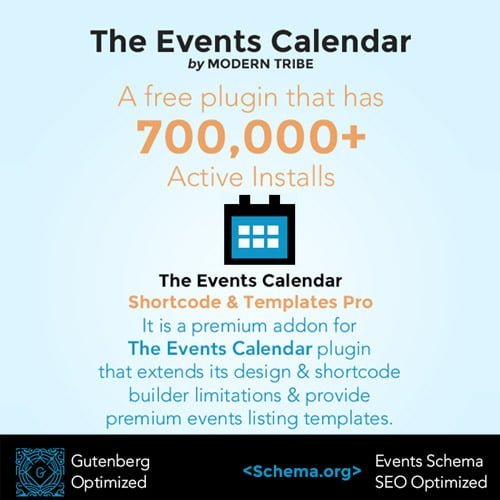 The Events Calendar Shortcode and Templates Pro – WordPress Plugin