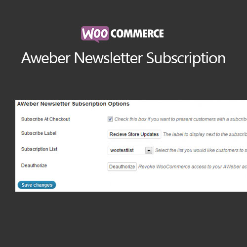 WooCommerce Aweber Newsletter Subscription