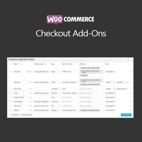 WooCommerce Checkout Add-Ons