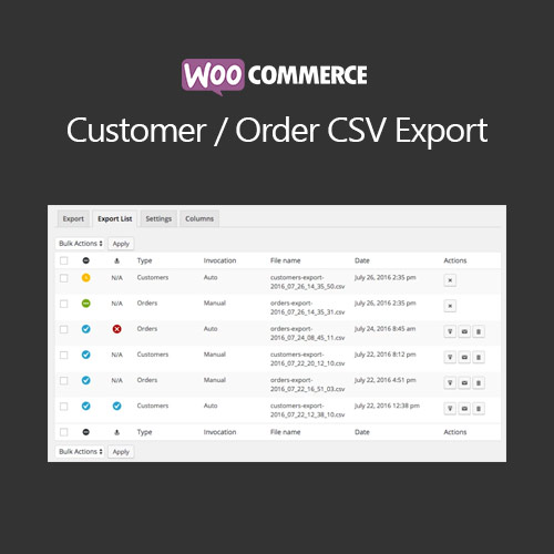 WooCommerce Customer/Order CSV Export