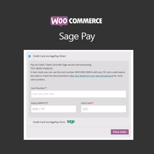 WooCommerce SagePay Form / SagePay Direct