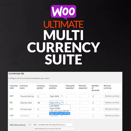 WooCommerce Ultimate Multi Currency Suite