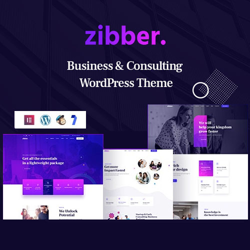 Zibber – Consulting Business WordPress Theme + RTL