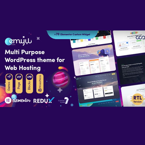 Emyui – Multipurpose Web Hosting WordPress Theme