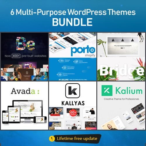 6 Multi-Purpose WordPress Themes – BUNDLE