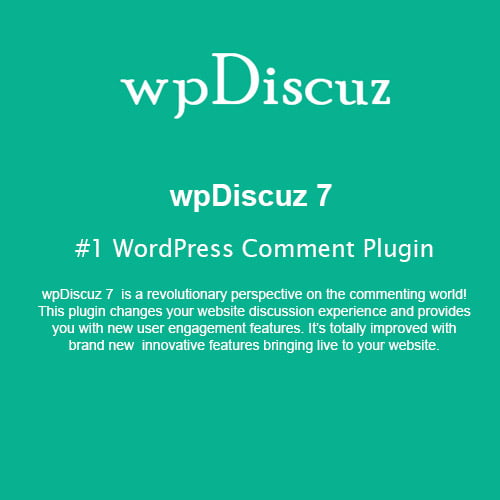 wpDiscuz – #1 WordPress Comment Plugin